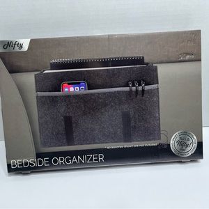 Nifty Grey Bedside Organizer Multiple Pockets